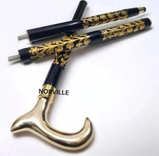 Cane Walking Stick carved wooden handmade