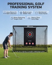 10x7.5ft Golf Hitting Net Heavy Duty Frame Golf Practice Net for Indoor Outdoor