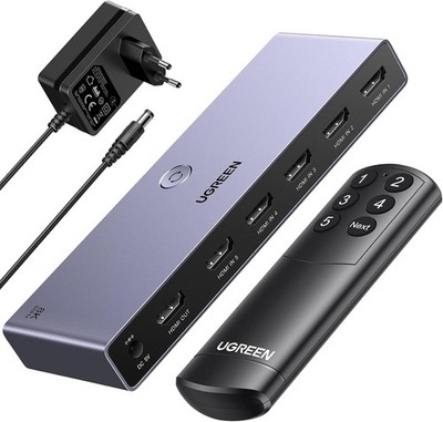 UGREEN 8K@60Hz HDMI Switch 5 in 1 Out Aluminium Unterstützung 4K@240Hz HDR10