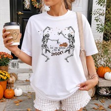 Dancing Skeleton Sweatshirt Halloween Fall Retro Crewneck Tis The Season To Be