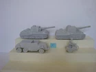 Marx  Desert Fox / Complete Set of German Tanks / Vehicles / Light Grey (C)