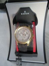 Edox Classic Chronograph Herrenuhr Mit Lederband 10101 37j Aid