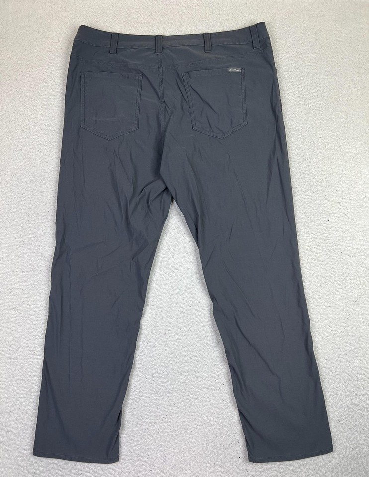 Eddie Bauer Pants Mens 40x30 Gray 5 Pocket Stretch Nylon Spandex Hiking ...