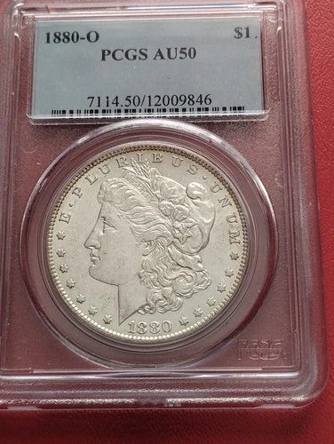 1880-O Morgan Silver Dollar PCGS AU50