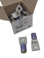 10 Burndy YA28L4BOX 1-Hole 3/8" Stud 4/0 AWG Compression Lug Standard Barrel NEW