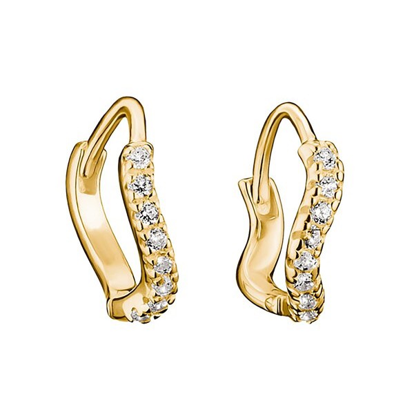 Thomas Sabo Schmuck Damen-Ohrringe WellenföRmig Goldfarben CR775-M01-14-image