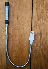 Black Tone Flexible Gooseneck 5 LED Bulbs USB Light Lamp for Laptop