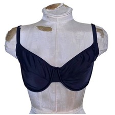 J. Crew 1993 underwire bikini top Navy Blue Size 34DD