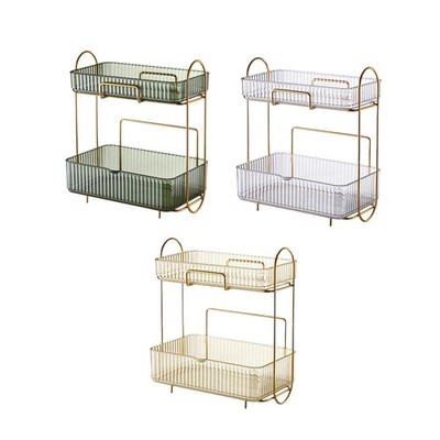 2-stufiger Make-up-Kosmetik-Organizer, multifunktional für Schlafzimmer,