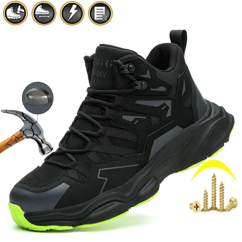 Safety Footwear Men Work Boots Lightweight Sneakers Puncture-Proof Work Shoes