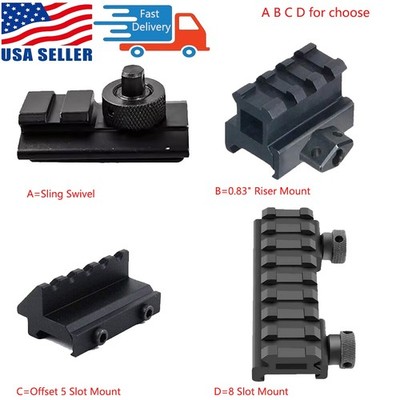 Offset 5 Slot Mount/0.5'' 8 Slot Low Profile Mount/0.83'' Riser Mount/Sling Swivel