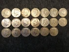 20 Coin US Kennedy Half Dollar Lot 40% SILVER 1967-69