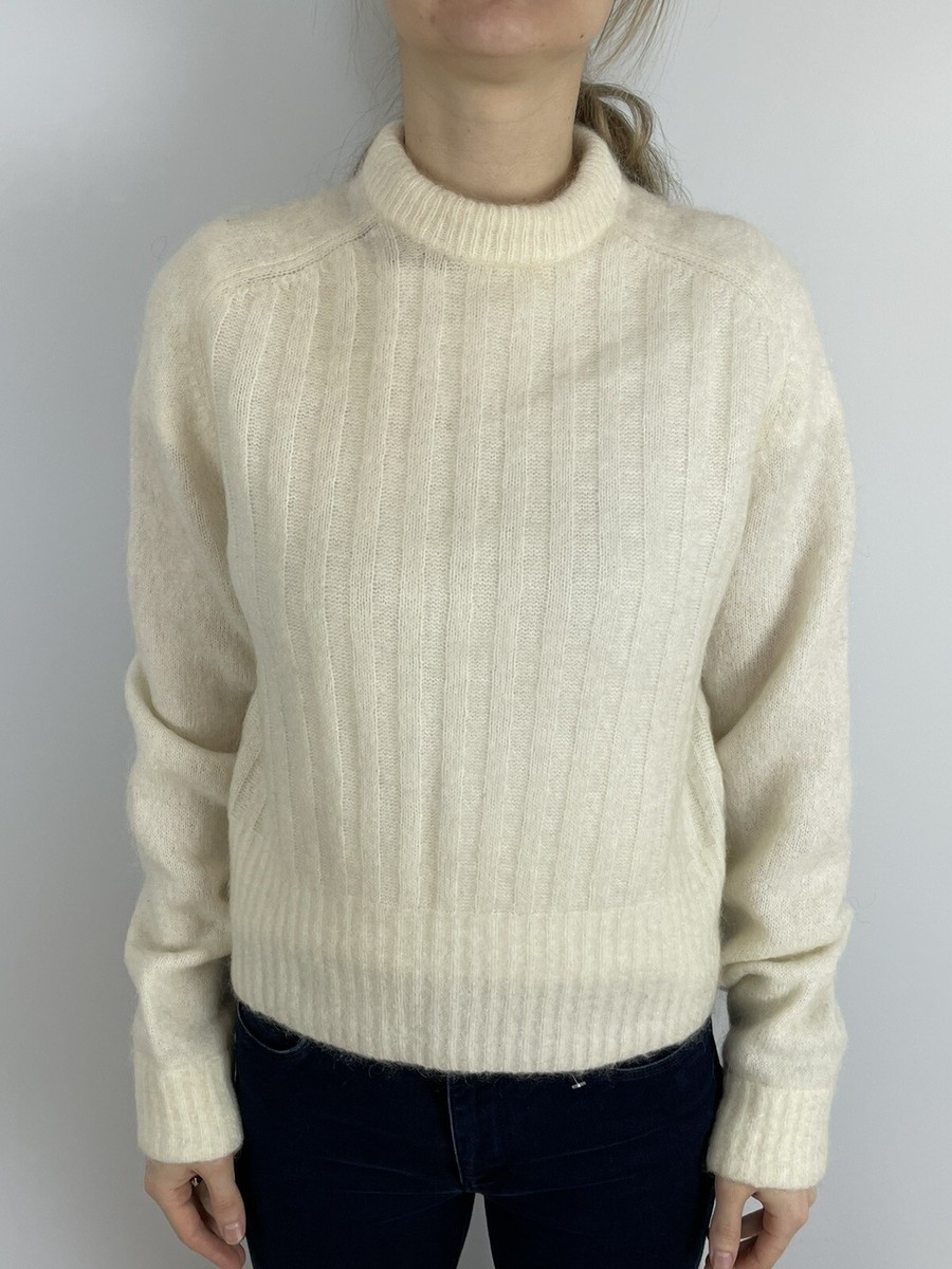 Acne Studios Dania Mohair Puw 14 Knit Sweater Cream Ivory
