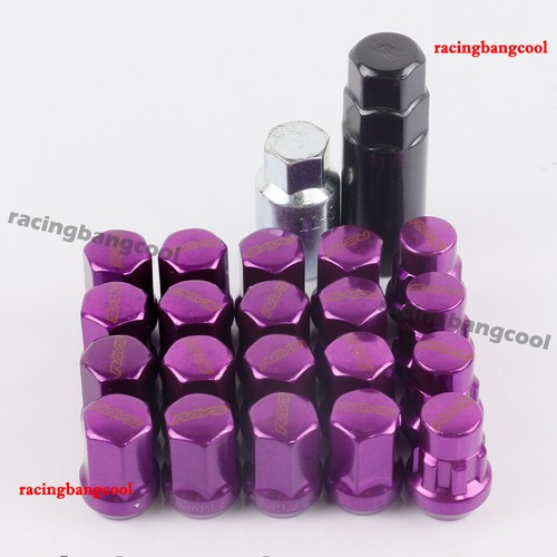 17HEX RAYS Volk Racing 32mm Steel Closed End Wheel Rims Lug Nuts 20pcs/set - Picture 3 of 14
