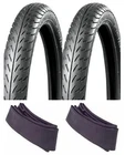 (2) New IRC 2.25-17 Front & Rear Tires & Tubes Set for 78-83 Honda PA50 Moped