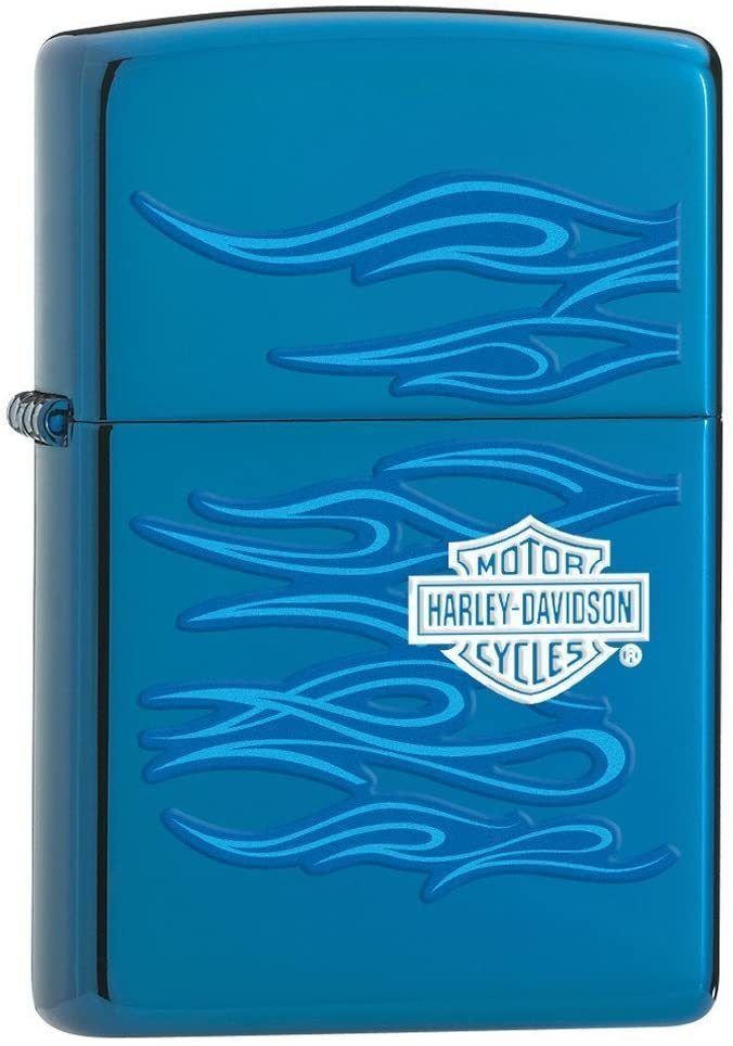 Harley-Davidson Blue Flames ZIPPO Lighter 20711 | Metal | Unisex
