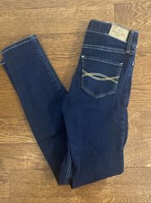 Abercrombie Kids Jeans Youth Girls 13/14 SLIM High Rise Super Skinny Dark Wash