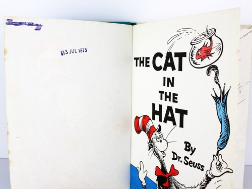 The Cat In The Hat by Dr Seuss UK 1st First Edition 1958 Hard Cover Vintage Rare - Picture 4 of 8