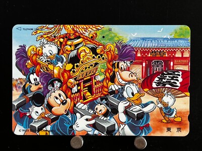 Mickey Mouse Donald Duck Goofy Disney Telephone Card Used JAPAN