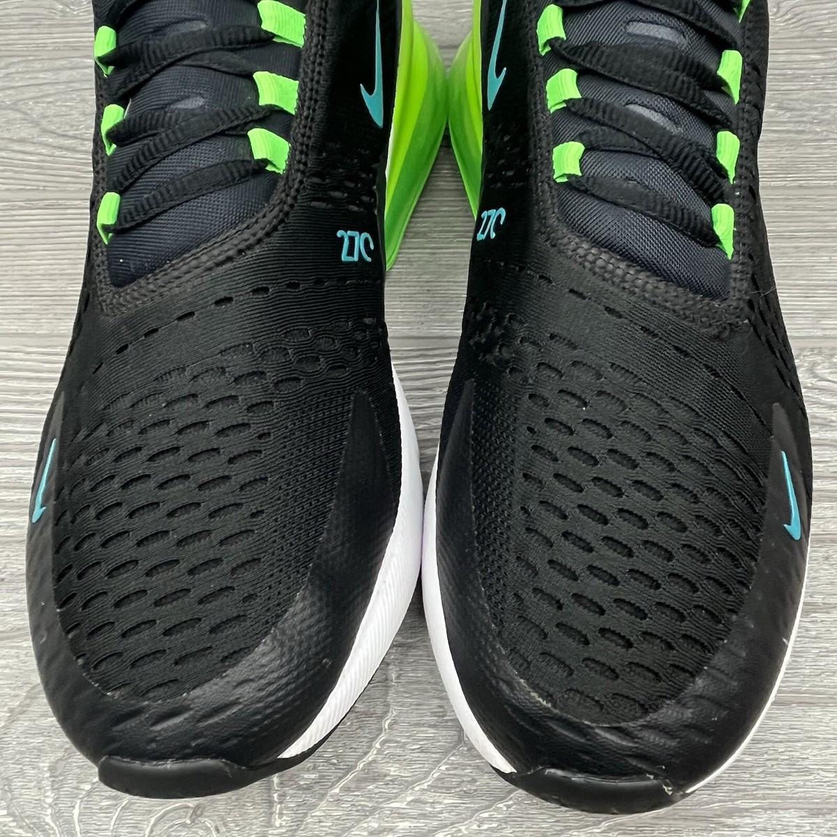 Nike Air Max 270 Shoes Mens Size 11.5 Black Green Strike 