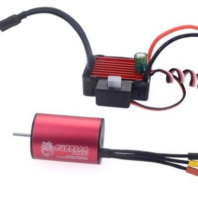 Surpass Hobby KK 2435 Waterproof Brushless Motor + 25A ESC for 1/18 1/16 RC Car