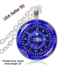 Zodiac Necklace Astrology Pendant Jewelry Astronomy Horoscope Chain Necklace