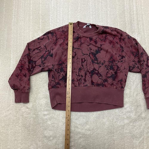 Joy Lab Womens Size XS Cropped Tie Dye Long Sleeve Pullover Sweatshirt - Picture 4 of 12