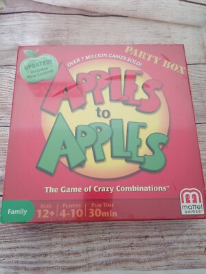 New Mattel Apples to Apples Party in a Box Party Game. Factory sealed 