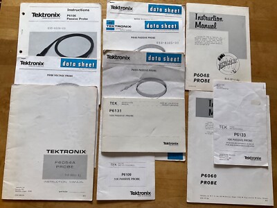 Tektronix Data Sheets/Manual Probe: P6133/6060/6048/6131/6109/6105/6054A/6106