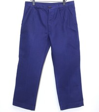 New 1960s Blue Cotton Twill Work Pants LE MEILLEUR D'AMIENS W37 Made in France