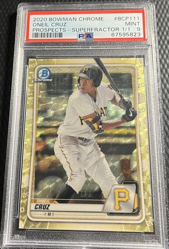 2020 Oneil Cruz Pirates 1/1 PSA 9 Bowman Chrome Superfractor 1/1 - Card #BCP111