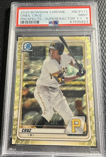 2020 Oneil Cruz Pirates 1/1 PSA 9 Bowman Chrome Superfractor 1/1 - Card #BCP111