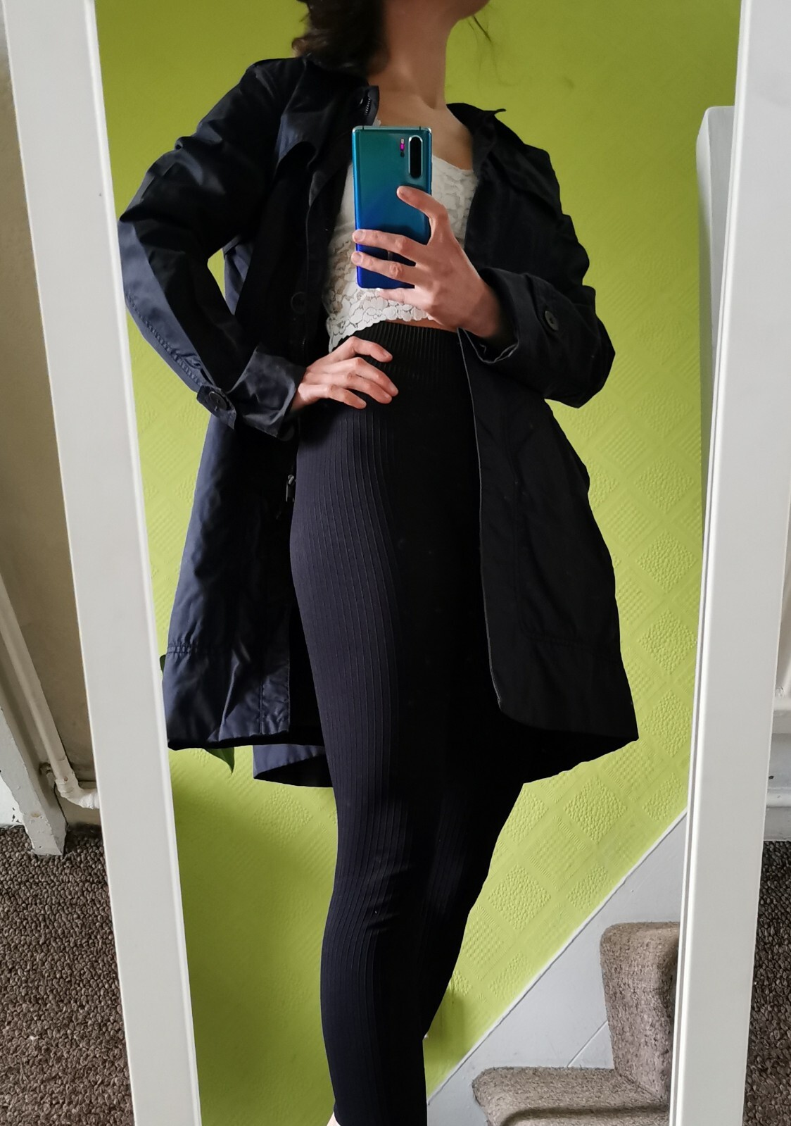 Zara Basic Rain Coat / Jacket UK Small - image 7