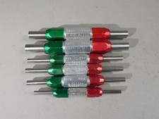 Mixed Lot of 6 Plug Gage Pins and Handles / Go/No Go Gauge Ranging .2400 -.5840
