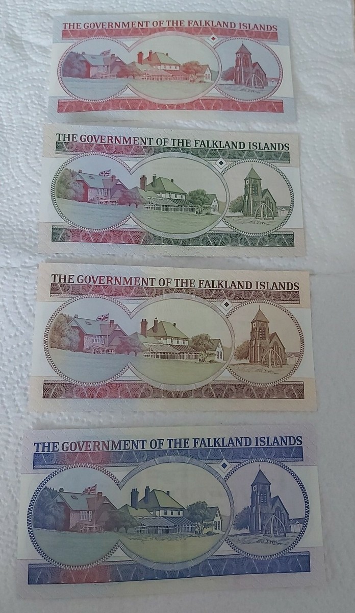 Falkland Islands banknote Set, 4 Pcs, 5 10 20 50 Pounds, P15
