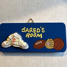 Russ 1990  s Personalized Kids Room Plaque  JARED  S ROOM  