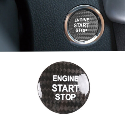 For Toyota 86 Camry Corolla RAV4 Carbon Fiber Engine Start Stop Button Cover