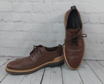 Cole Haan Brown Oxford Mens Size 9M Davidson Grand Wingtip Dark