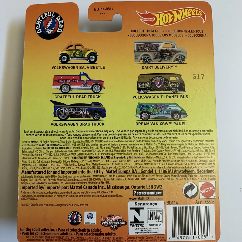 Camión de arrastre Volkswagen Grateful Dead 2014 Hot Wheels Metal Real Riders Foto 3 de 3