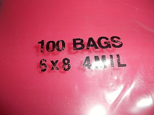 MENGE 100 NEU 6" X 8" 4 MIL ROSA ANTISTATISCHE KUNSTSTOFF REISSVERSCHLUSSBEUTEL 103-04 - Bild 3 von 8