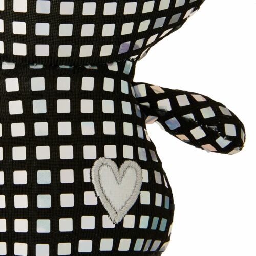 Sparkly Black Alien Plush Valentine's Day Toy by Way To Celebrate 9" - Picture 3 of 4