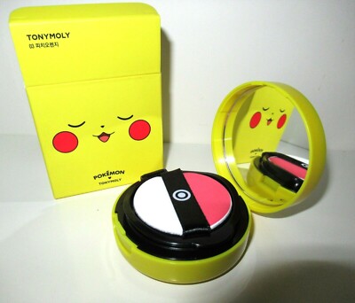 TONYMOLY | PIKACHU MINI CUSHION 03 PEACH ORANGE Liquid Blush Pokemon NEW RARE
