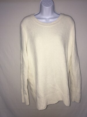 White stag women's sweater soft Scoop neck White size options 