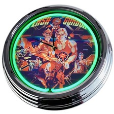 N-0591 Horloge Murale " Flipper Flash Gordon Bally 1981 " Néon Salon Jeu Salle