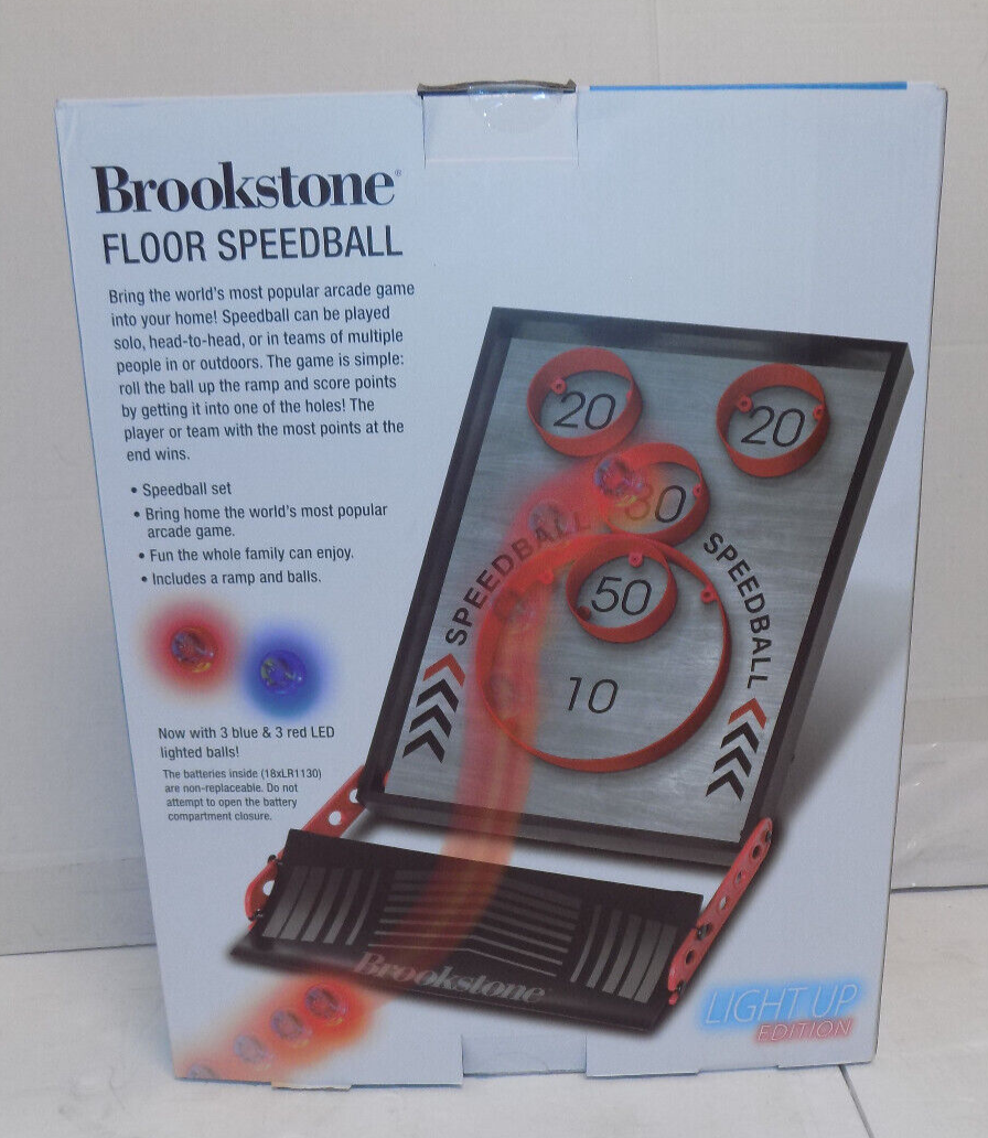 Brookstone Floor Speedball Skeeball Arcade Game With LED