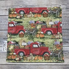 EDC HANK W/MICROFIBER BACK 8  - RED TRUCK THEME HANDKERCHIEF