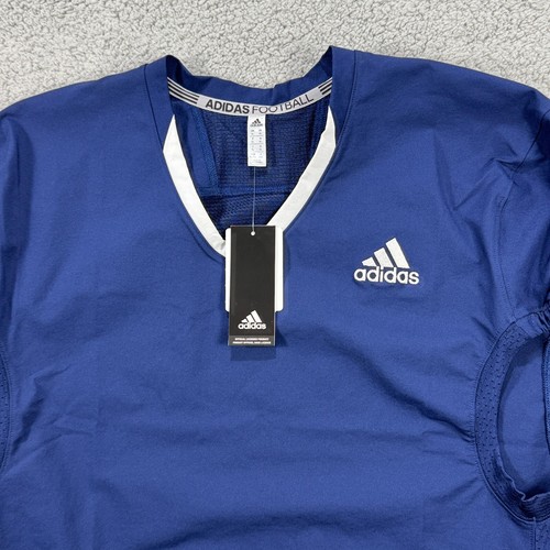 Adidas Navy Blue White Football Jersey Men XL Training Practice Shirt 127725242 - Picture 2 of 11