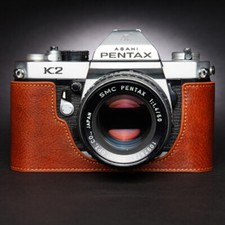Handmade Genuine Real Leather Half Camera Case Cover For Pentax LX MX K2 Super A