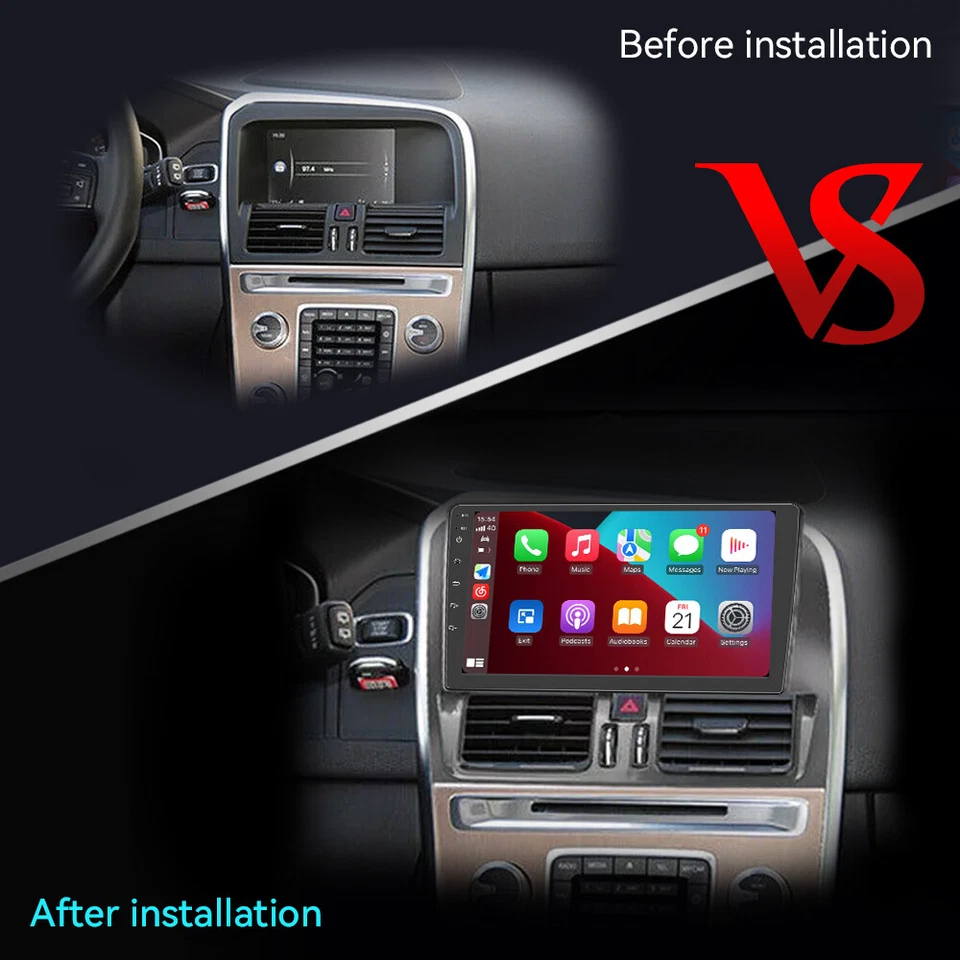 Radio estéreo para automóvil 8G+128G para Volvo XC60 2008-2017 Android 13.0 GPS navegación Carplay Foto 3 de 4