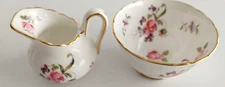 Vtg Royal Chelsea English Bone China Miniature Bowl and Pitcher Floral#20514